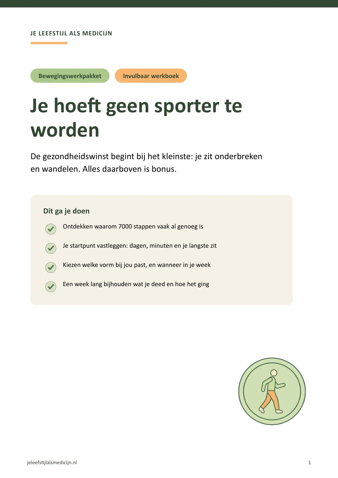 Voorpagina van Werkboek beweging