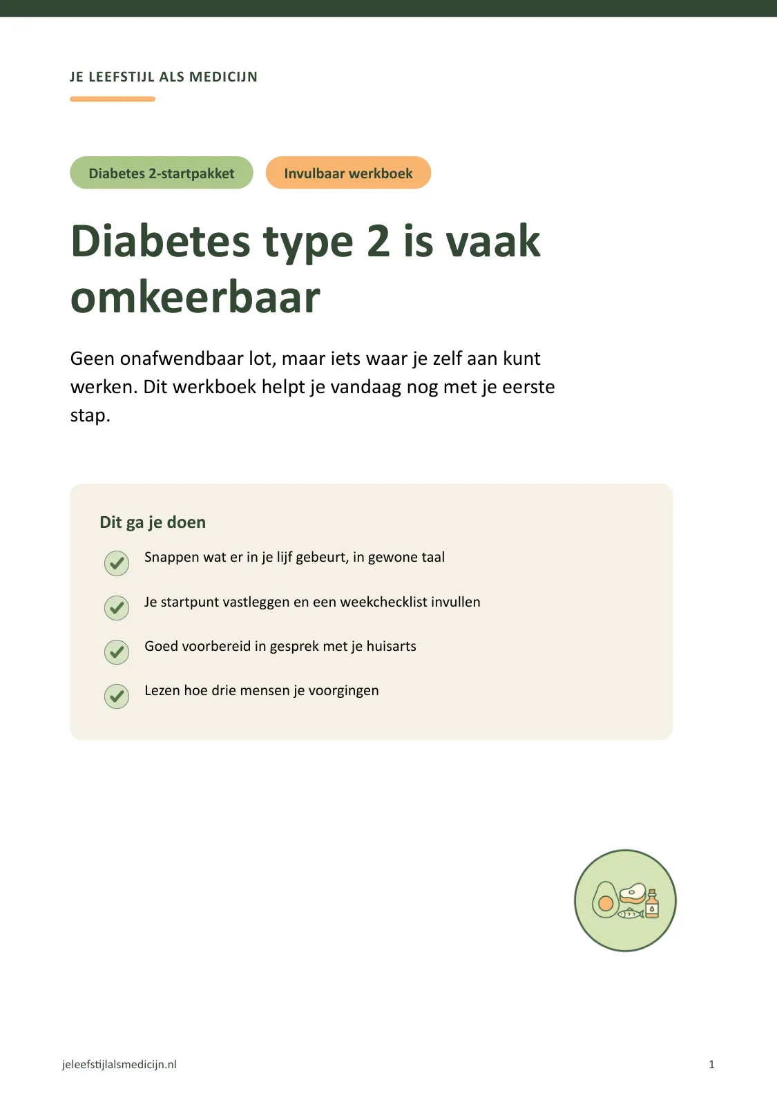 Voorpagina van Werkboek diabetes type 2