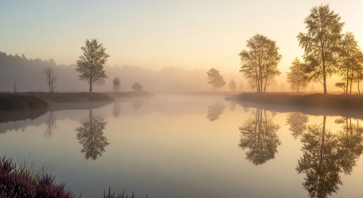 Ochtendmist over een Peels vennenlandschap - GezondPeelland hero
