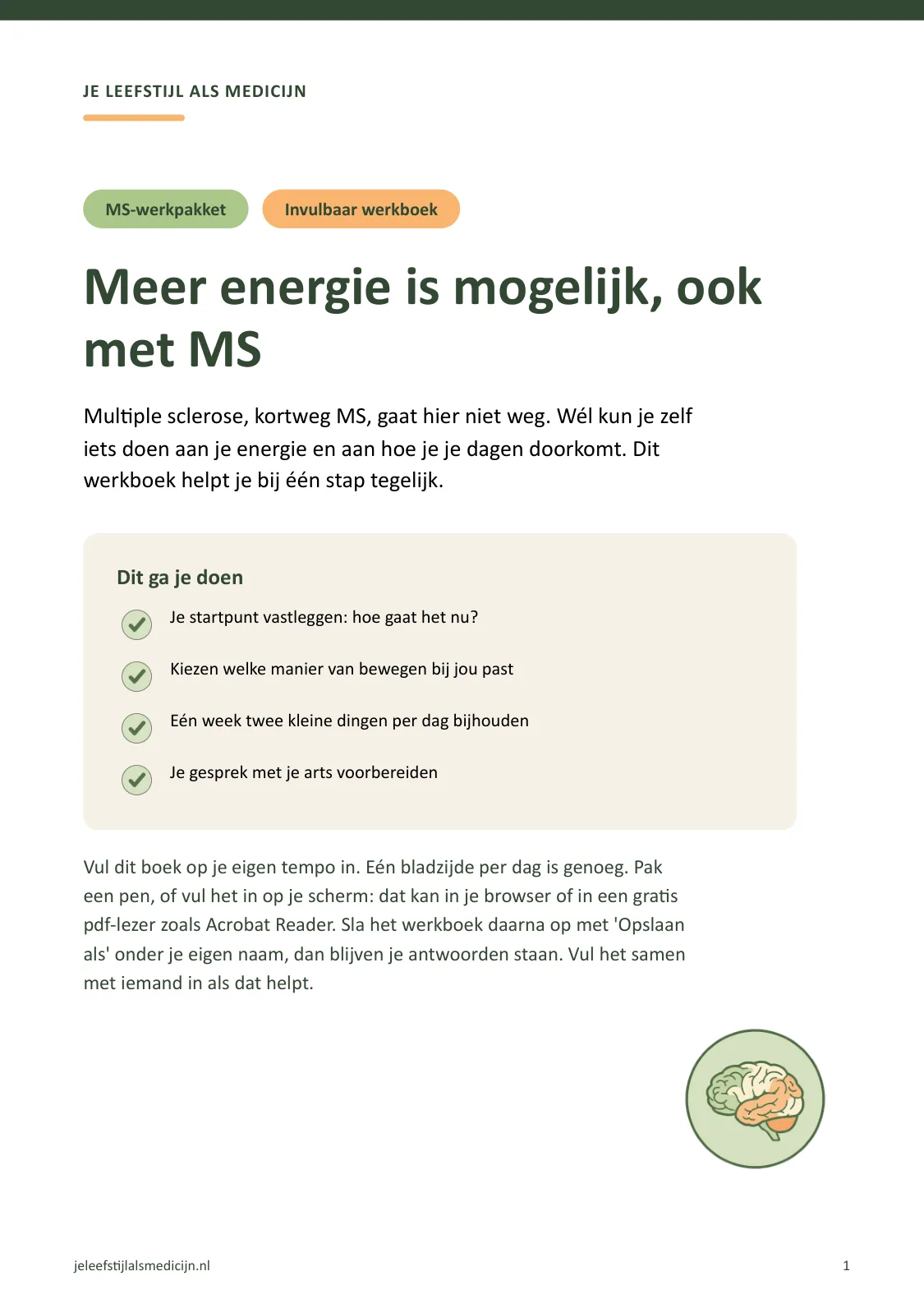 Voorpagina van Werkboek MS
