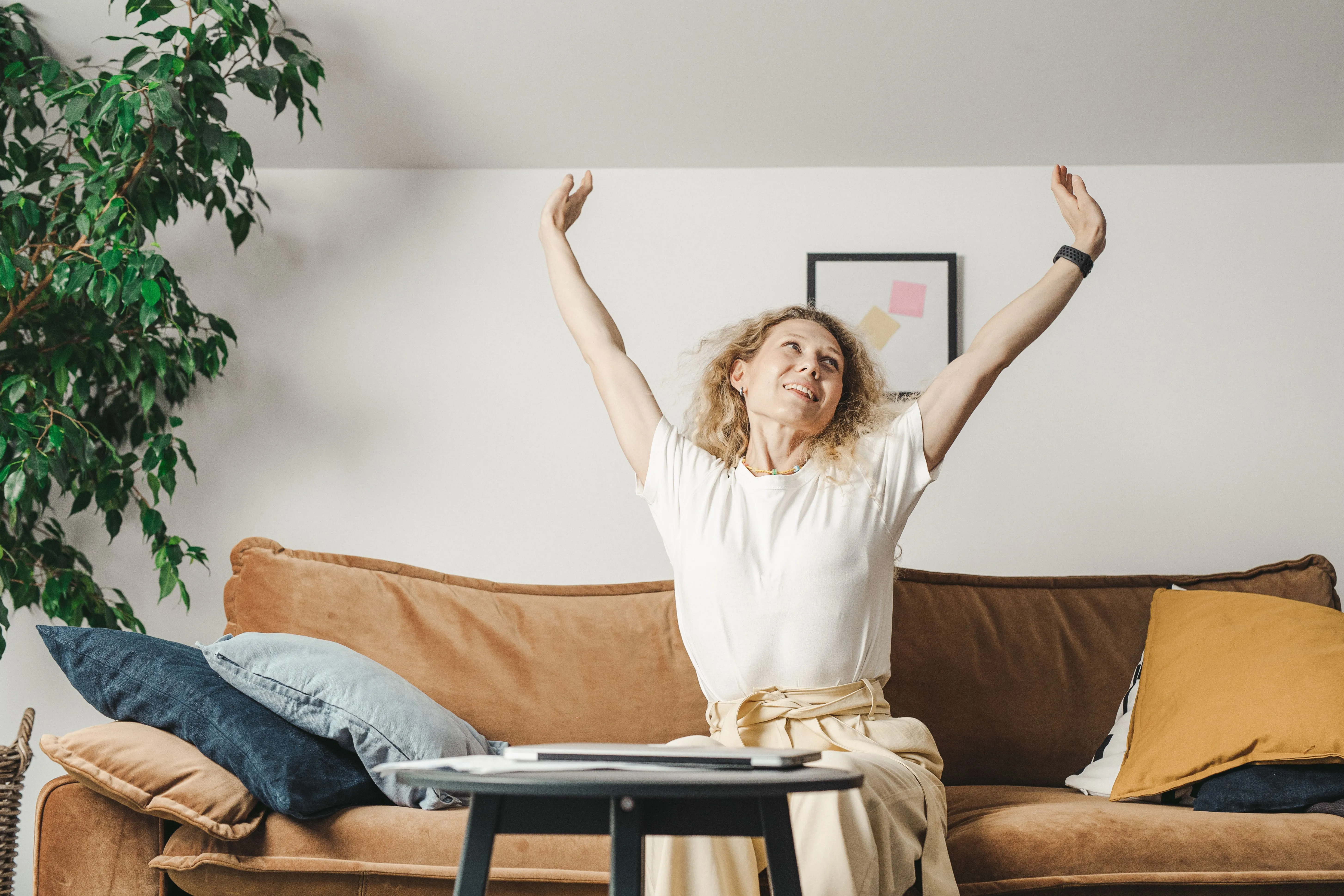 vrouw relaxed