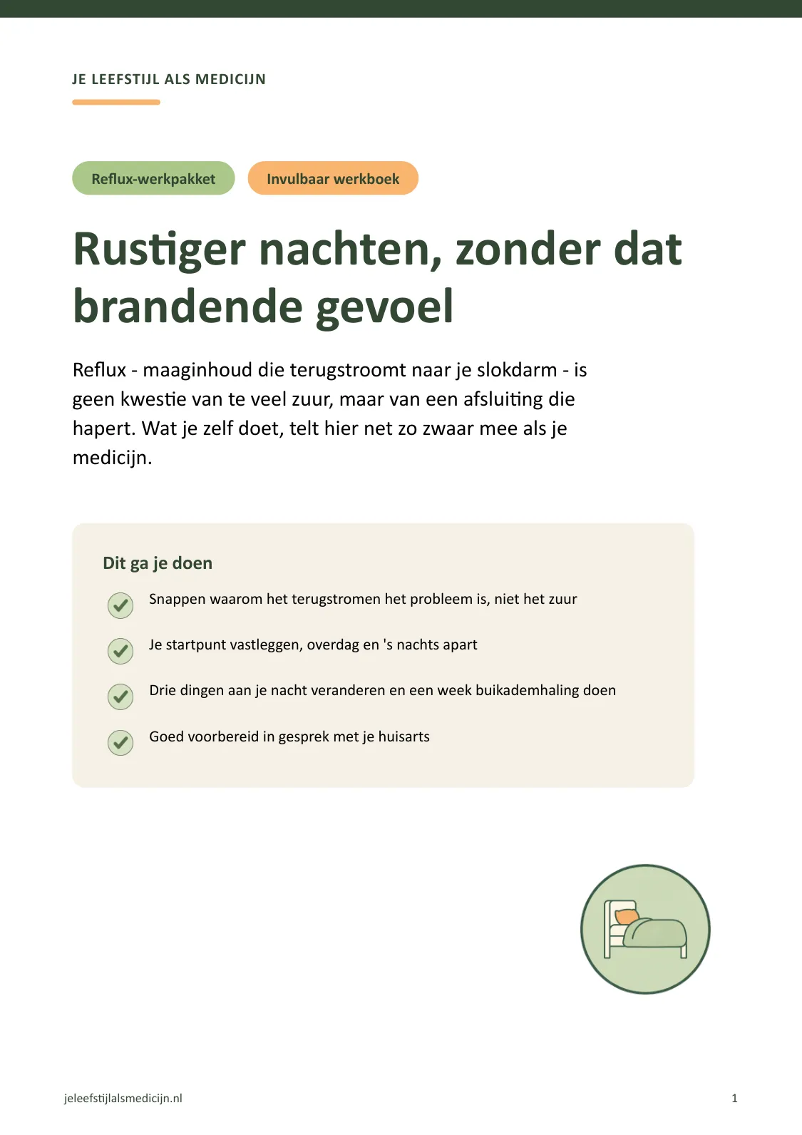 Voorpagina van Werkboek reflux