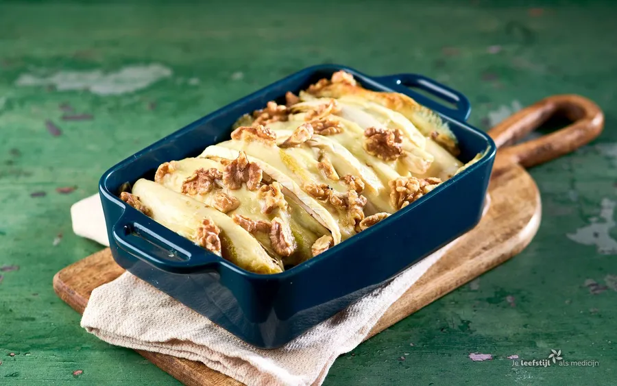 Witlof met brie en walnoten uit de oven