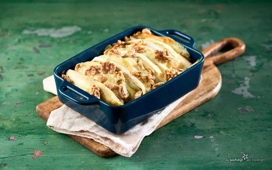 Witlof met brie en walnoten uit de oven